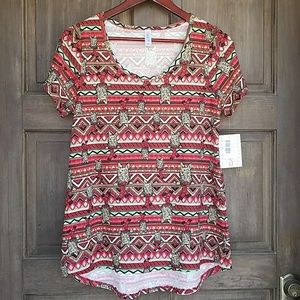 Lularoe Classic T NWT S Scottie Dog Scarf Print